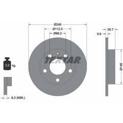 TEXTAR Set van 2 remschijven 4019722301438 on Productcaster.