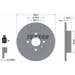 TEXTAR Set van 2 remschijven 4019722302619 on Productcaster.