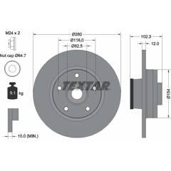 TEXTAR Remschijf (per stuk) 4019722482861 on Productcaster.