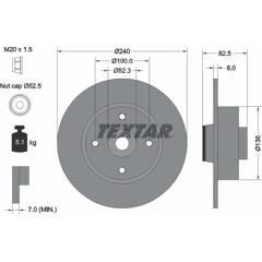 TEXTAR Remschijf (per stuk) 4019722482854 on Productcaster.