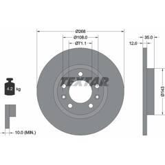 TEXTAR Set van 2 remschijven 4019722468919 on Productcaster.