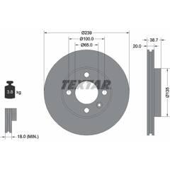 TEXTAR Set van 2 remschijven 4019722308741 on Productcaster.