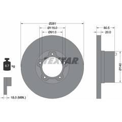 TEXTAR Remschijf (per stuk) 4019722110061 on Productcaster.