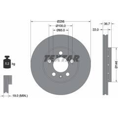 TEXTAR Set van 2 remschijven 4019722494154 on Productcaster.