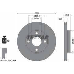 TEXTAR Set van 2 remschijven 4019722300943 on Productcaster.