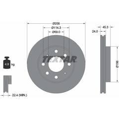 TEXTAR Set van 2 remschijven 4019722479298 on Productcaster.