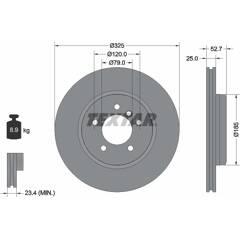 TEXTAR Set van 2 remschijven 4019722287336 on Productcaster.