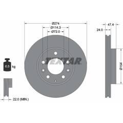 TEXTAR Set van 2 remschijven 4019722253188 on Productcaster.