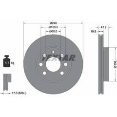 TEXTAR Set van 2 remschijven 4019722301223 on Productcaster.