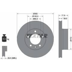 TEXTAR Remschijf (per stuk) 4019722309304 on Productcaster.