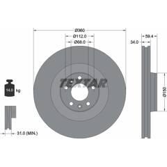 TEXTAR Remschijf (per stuk) 4019722416187 on Productcaster.