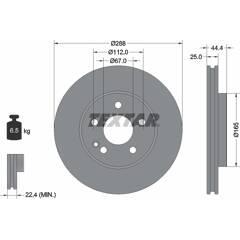 TEXTAR Set van 2 remschijven 4019722480232 on Productcaster.