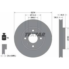 TEXTAR Set van 2 remschijven 4019722478277 on Productcaster.