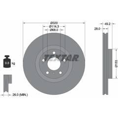 TEXTAR Remschijf (per stuk) 4019722293702 on Productcaster.