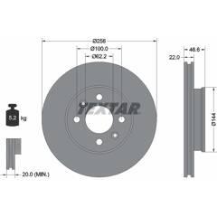 TEXTAR Set van 2 remschijven 4019722453427 on Productcaster.