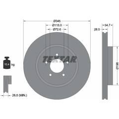 TEXTAR Remschijf (per stuk) 4019722484032 on Productcaster.