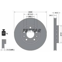 TEXTAR Set van 2 remschijven 4019722471155 on Productcaster.