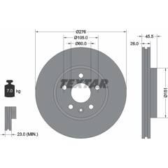 TEXTAR Set van 2 remschijven 4019722403859 on Productcaster.