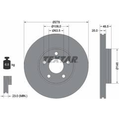 TEXTAR Set van 2 remschijven 4019722438424 on Productcaster.