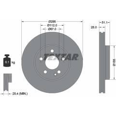 TEXTAR Set van 2 remschijven 4019722456138 on Productcaster.