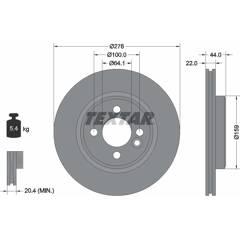 TEXTAR Set van 2 remschijven 4019722469404 on Productcaster.