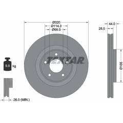 TEXTAR Remschijf (per stuk) 4019722488054 on Productcaster.