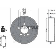 TEXTAR Remtrommel 4019722255168 on Productcaster.