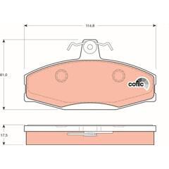 TRW Bremsbeläge vorne 3322937181780 on Productcaster.