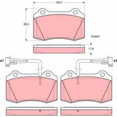 TRW Bremsbeläge vorne 3322937250813 on Productcaster.