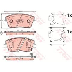 TRW Bremsbeläge vorne 3322938461805 on Productcaster.