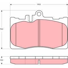 TRW Bremsbeläge vorne 3322937321728 on Productcaster.