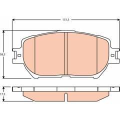 TRW Bremsbeläge vorne 3322938282080 on Productcaster.