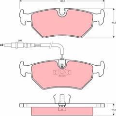 TRW Bremsbelagsatz hinten 3322937137992 on Productcaster.