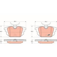 TRW Bremsbelagsatz hinten 3322937241170 on Productcaster.