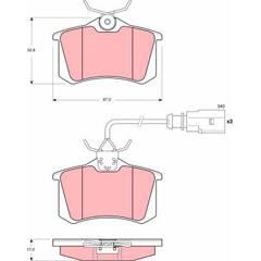 TRW Bremsbelagsatz hinten 3322937278541 on Productcaster.