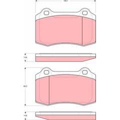 TRW Bremsbelagsatz hinten 3322937334629 on Productcaster.