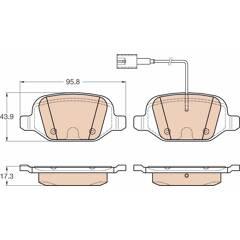 TRW Bremsbelagsatz hinten 3322938162504 on Productcaster.