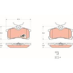 TRW Bremsbelagsatz hinten 3322937353187 on Productcaster.