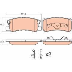 TRW Bremsbelagsatz hinten 3322938221843 on Productcaster.