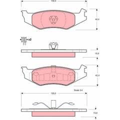 TRW Bremsbelagsatz hinten 3322937185412 on Productcaster.