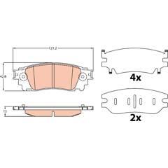 TRW Bremsbelagsatz hinten 3322938305277 on Productcaster.