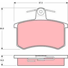 TRW Bremsbelagsatz hinten 3322936408147 on Productcaster.