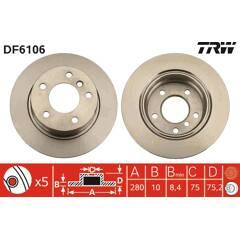 TRW Bremssatz (2 Bremsscheiben) 3322938082864 on Productcaster.