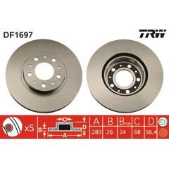 TRW Bremssatz (2 Bremsscheiben) 3322936169703 on Productcaster.