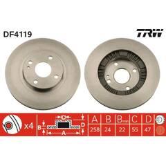 TRW Bremssatz (2 Bremsscheiben) 3322937288625 on Productcaster.