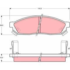 TRW Remblokkenset voor 3322936410386 on Productcaster.