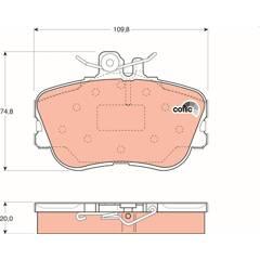 TRW Remblokkenset voor 3322936410942 on Productcaster.