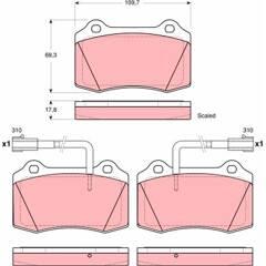 TRW Remblokkenset voor 3322937321506 on Productcaster.