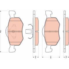 TRW Remblokkenset voor 3322937806423 on Productcaster.