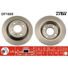 TRW Set van 2 remschijven 3322936166900 on Productcaster.